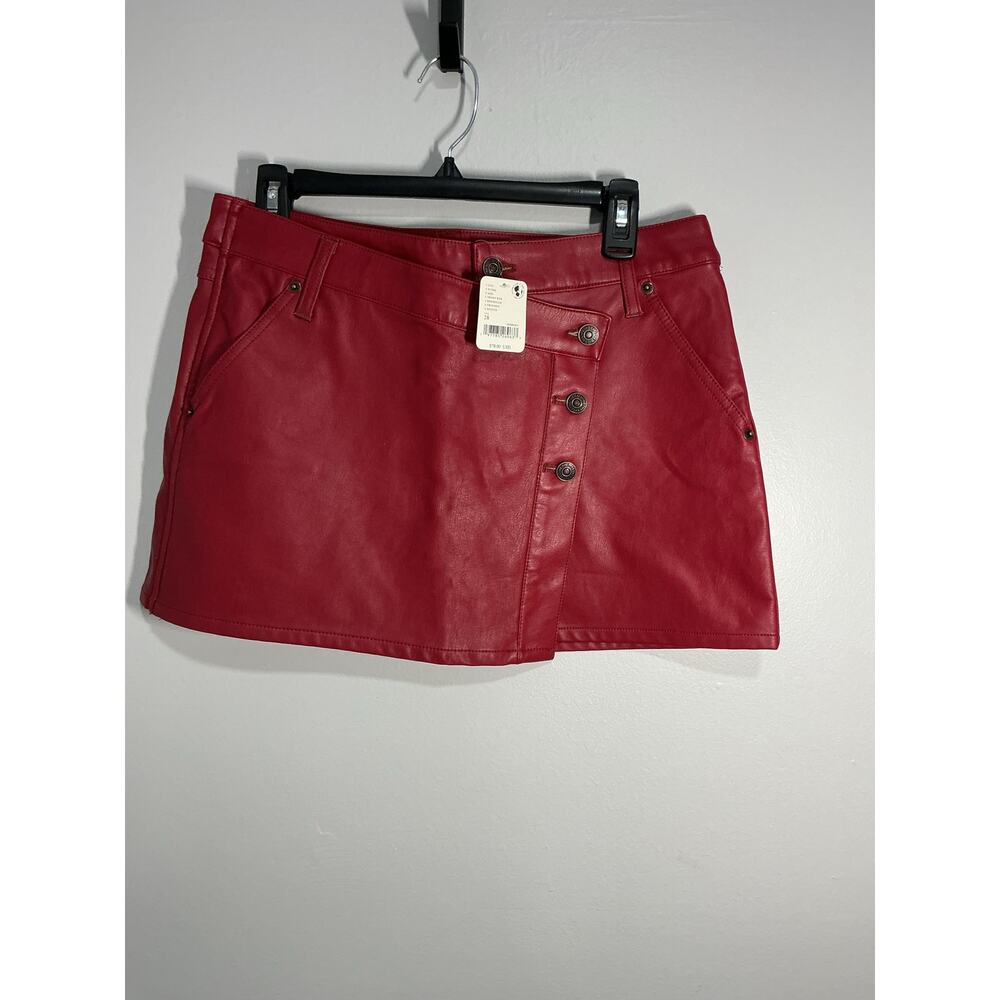 NWT We The Free Wynne Vegan Leather Skirt Size 28